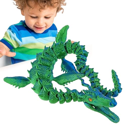 3D-gedruckte Drachen, artikulierter Drache, Flexible3D-Drachen mit flexiblen Gelenken, Voll beweglicher Drache, Chefschreibtischspielzeug, Zappeldrache für Kinder und Erwachsene von Generic