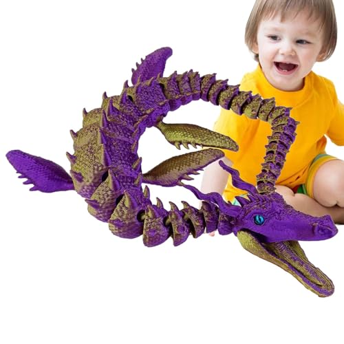 3D-gedruckte Drachen, artikulierter Drache - 3D-Drachen mit flexiblen Gelenken,Voll bewegliches 3D-gedrucktes Drachen-Zappelspielzeug für Erwachsene, Jungen und Kinder von Generic