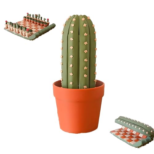 3D-gedrucktes 32-teiliges Kaktus-Schachbrett-Set, tragbares Schachbrett mit Kaktus-Motiven, lustige Schachgeschenke for Pflanzenliebhaber 3D-gedrucktes 32-teiliges Kaktus-Schachbrett-Set, tragbares Schachbrett mit Kaktus-Motiven, lustige Schachgeschenke for Pflanzenliebhaber von Generic