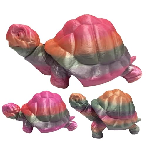 3D-gedrucktes Schildkröten-Fidget-Spielzeug,3D-gedruckte Schildkröte | Bewegliches Fidget-Schildkrötenspielzeug,Sinneserlebnis mit beweglicher Sammelfigur, Osterkörbchenfüller und kreativem Design von Generic