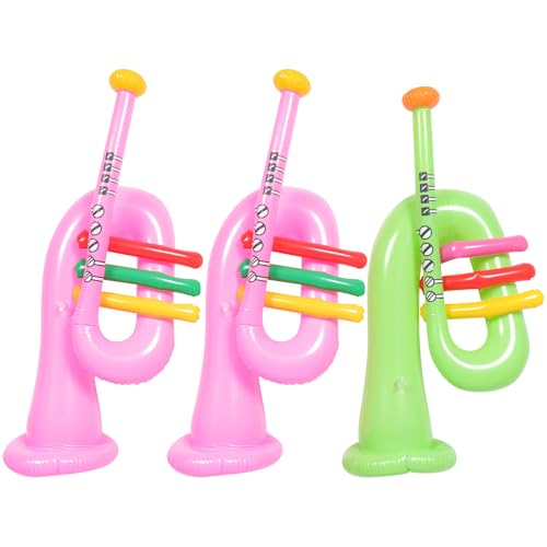 3stücke Teiliges Aufblasbares Musikinstrument Aufblasbare Trompete Horn Spielzeug Für Junge Mädchen Und Erwachsene Requisiten Für Partys Und Festlichkeiten PVC Material Einfache Lagerung 3stücke Teiliges Aufblasbares Musikinstrument Aufblasbare Trompete Horn Spielzeug Für Junge Mädchen Und Erwachsene Requisiten Für Partys Und Festlichkeiten PVC Material Einfache Lagerung von Generic