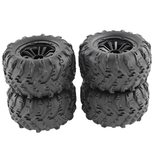 4 Stück RC Auto Gummireifen, Rallyereifen Radreifen Set Ersatzteile, RC Car Rubber Tires Wheel Tires Set, Crawler Reifen Gummi All Terrain Radreifen für 1/12 1/14 1/16 Modell LKW von Generic