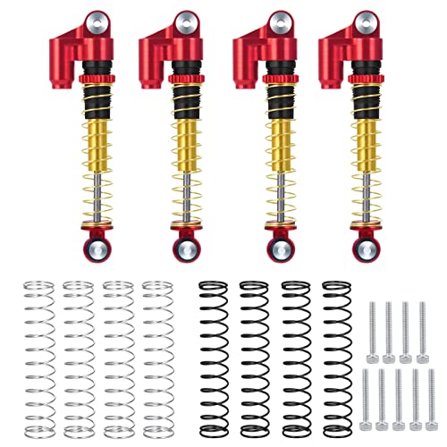 RC Dämpfer Einstellbarer Stoßdämpfer für 1/24 Axial SCX24 90081 AXI00001 AXI00002 RC Crawler Auto (Red and Black) von My Pet Elephant