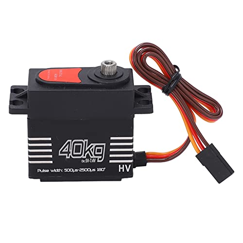 40 Kg Digitales Motorservo mit Starkem Getriebe, Hohe Geschwindigkeit für 1/8 1/10 RC-Auto, Digitales Metallservo, SCX10 von Generic