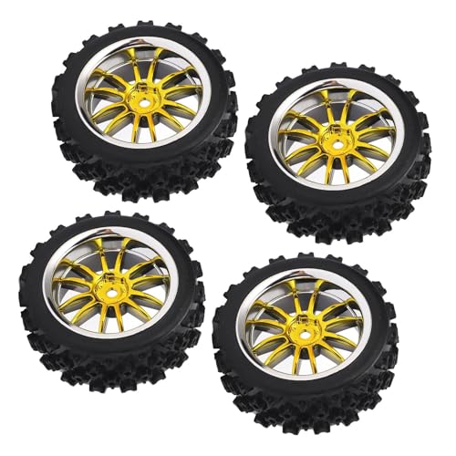 4PCS RC-Autoreifen, Off-Road-Street-Run-Rad mit Unebener Textur, Starke Stoßdämpfung für Axial 1/10 Ferngesteuertes Auto von Generic