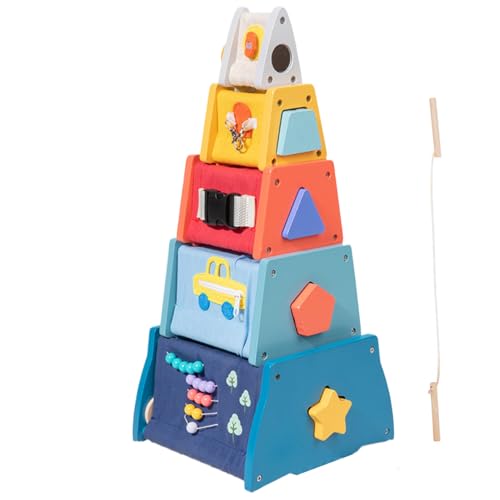 5-in-1-Holzaktivitätswürfel-Spielzeug für Kleinkinder, Perle Maze Play Center | Früheres Bildungsspielzeug mit Formsorter, Zahnrädern, Uhr, Zählen von Perlen für Kinder Mädchen im Al 5-in-1-Holzaktivitätswürfel-Spielzeug für Kleinkinder, Perle Maze Play Center | Früheres Bildungsspielzeug mit Formsorter, Zahnrädern, Uhr, Zählen von Perlen für Kinder Mädchen im Al von Generic