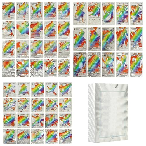 55 PCS Cartoon Karten Gold Schwarz Silber Seltene Karten Set, Keine Duplikate Karikaturen Comics Sammelkarten für Kindergeburtstag Party Geschenke Karten - A Silber1 von Generic