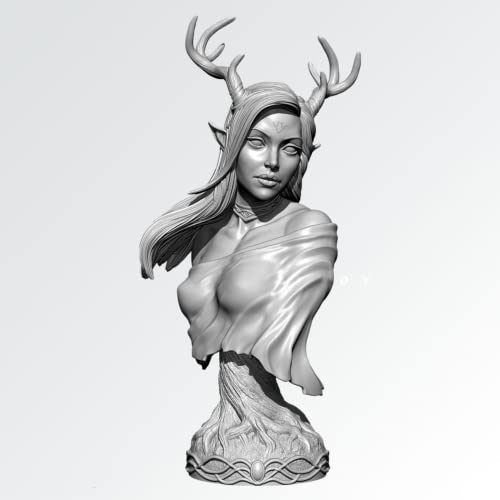 【55mm】 Antike Fantasy Kriegerin Resin Modellbausatz Büste, unmontierte und unbemalte Büste Resin Modellteile (yX3F-6) von Generic