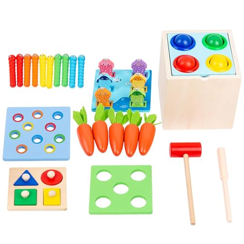 5in1 montesori -Spielzeug, Magnetic Fishing Game, hölzerne montesori -Spielzeug, Kinderspielspiel | 5-in-1-Holzspiel-Kit, Kinderpädagogische montesori-Spielzeuge von Generic