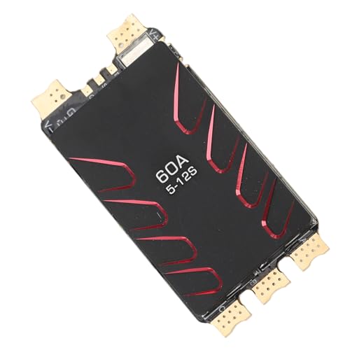 60A Bürstenloser Regler, Gehäuse aus Aluminiumlegierung, 64 MHz, 32-Bit-Geschwindigkeitsregler, RC FPV Racing Drone ESC für Multi-Rotor-DShot-Proshot-Modus von Generic