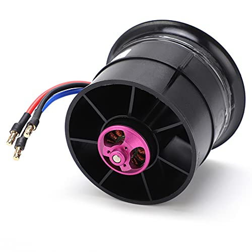 6S 2100KV Kanal, EDF 70 Mm 12 Blätter Kanal 6S 2100KV ESC Speed ​​Controller Set für RC -Auto (CCW) von Generic