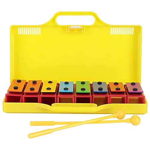 8 Hinweis Xylophon Professional Percussion Instrumente mit 2 Drumsticks Yellow Box Educational Toy für Kinder von Generic