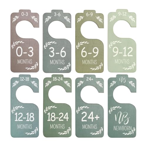 8 Stück Closet Dividers Kleiderschrank Unterteiler Holz Organizer Doppelseitige Größenlabel für Kleider für Jungen Mädchen Elternzimmer 8 Stück Closet Dividers Kleiderschrank Unterteiler Holz Organizer Doppelseitige Größenlabel für Kleider für Jungen Mädchen Elternzimmer von Generic