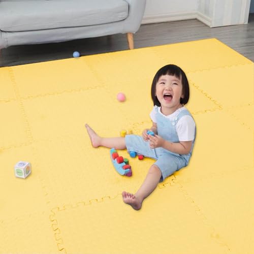 9 Teile Spielmatte Baby ab Null - 30x30 Schaumstoff Puzzlematte Kinder Isomatte Spielteppich Outdoor Puzzle Teppich Matte Krabbelmatte Abwaschbar Bodenschutzmatte Kinderzimmer (Orange, 30X30cm) von Generic