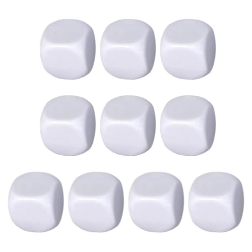 Abgerundete weiße Würfel, trocken löschende Würfel, 10X weiße Blöcke Acrylwürfel, Sechsseitiges Schreiben auf weißen Würfeln für Aufklebernummern Bausteine zum Zählen von Mathematik Abgerundete weiße Würfel, trocken löschende Würfel, 10X weiße Blöcke Acrylwürfel, Sechsseitiges Schreiben auf weißen Würfeln für Aufklebernummern Bausteine zum Zählen von Mathematik von Generic