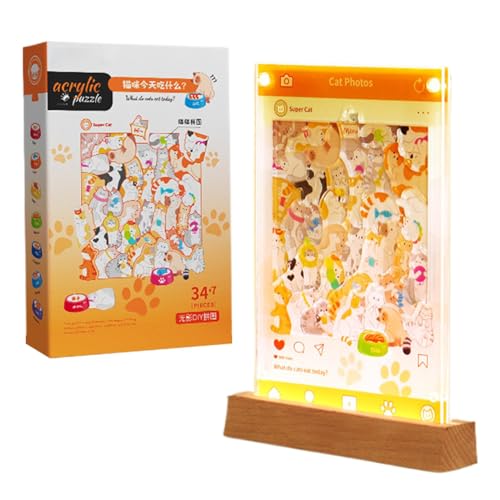 Acrylpuzzle, Tierpuzzle für Kinder, Lernpuzzle für Kinder, Nachtlicht, leuchtende Vorschultierpuzzle für Kinder von Generic