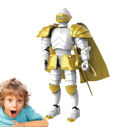 Actionfigur des mittelalterlichen Ritters, bewegliche Ritterfiguren | 3D-bedruckte Knight Collection, Schreibtischdekoration mittelalterliche Statuen, exquisite Sammelfigur mit mehreren Gelenken von Generic