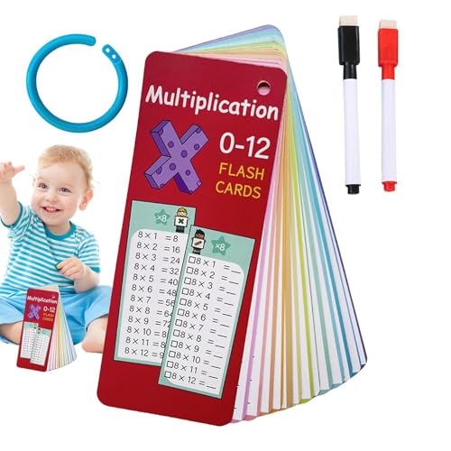 Addition Flash Cards – Mathematikkarten für Kinder lernen – Multiplikations-Flash-Karten für Kinder, 14 x Zahlen, Mathematik-Lernkarten, Spiel in der Schule von Generic