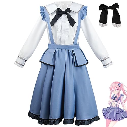 Akiyama Mizuki Cosplay Kostüm Anime Maid Kleid Uniform Halloween Outfits Komplettes Set,M-Blue Akiyama Mizuki Cosplay Kostüm Anime Maid Kleid Uniform Halloween Outfits Komplettes Set,M-Blue von Generic