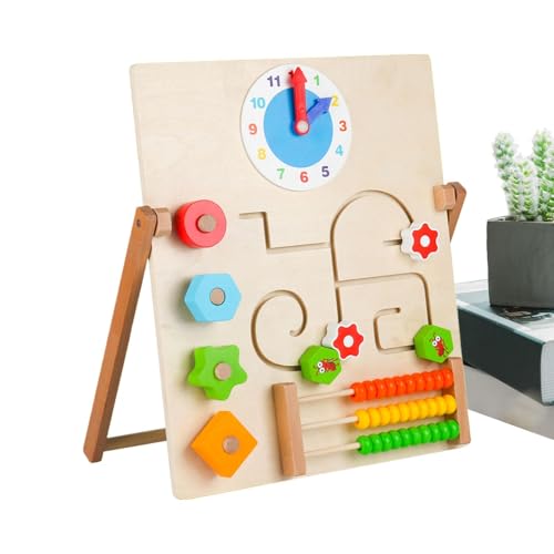 Aktivitätsbrett für Kleinkinder,Aktivitätsbrett,Sensorisches Aktivitätsbrett aus | Clock Sensory Board Baby Activity Board Lernspielzeug für Kinder ab 3 Jahren von Generic