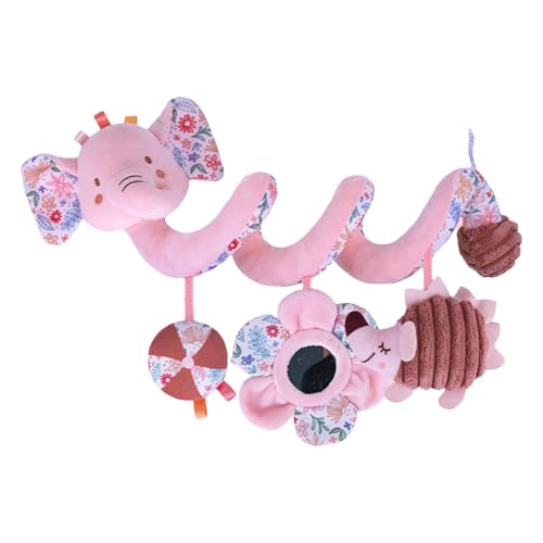Aktivitätsspielzeug für Autositz, Plüsch-Kinderwagen-Spielzeug | Plüsch-Wiege Spielzeug mit Rassel, Quietscher, Kinderbett-Spielzeug, lustiges Tierspielzeug für und Mädchen Aktivitätsspielzeug für Autositz, Plüsch-Kinderwagen-Spielzeug | Plüsch-Wiege Spielzeug mit Rassel, Quietscher, Kinderbett-Spielzeug, lustiges Tierspielzeug für und Mädchen von Generic