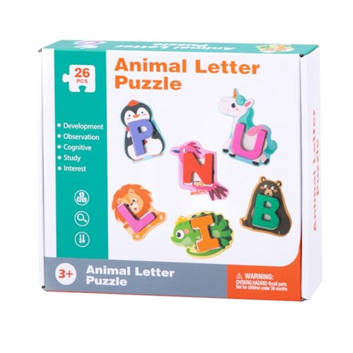 Alphabet Holzpuzzle | 26 Teile Alphabet Tierpuzzles,Lernspiel für Vorschule Kinder Lernaktivitäten Kindergarten Zuhause Alphabet Holzpuzzle | 26 Teile Alphabet Tierpuzzles,Lernspiel für Vorschule Kinder Lernaktivitäten Kindergarten Zuhause von Generic