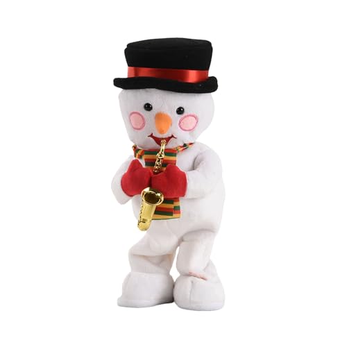 Angetriebenes Schneemann-Spielzeug Angetriebene Weihnachtspuppe kann singen und tanzen Weihnachtsdekorationen RFl470 (C, 40cm×20cm×14.5cm) von Generic