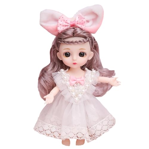 Anime Bjd Puppe – 16 cm Prinzessin Puppe Mädchen Spielzeug Prinzessin Puppe Trompete Bjd Puppe Kinder Mädchen Geburtstagsgeschenk Spielzeug, Süße 16 cm Bjd Puppen Kleidung von Generic