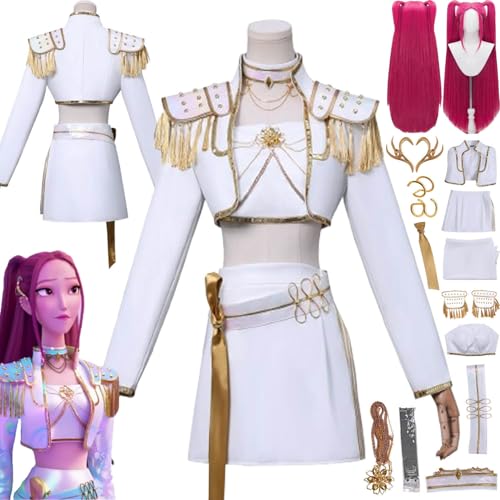 Anime Charakter Mira Wei? Cosplay Kostüm Outfit Rumi Zoe Rollenspiel Uniform Komplettes Set Halloween Party Karneval Dress Up Anzug mit Perücke Kopfschmuck für Frauen Anime Charakter Mira Wei? Cosplay Kostüm Outfit Rumi Zoe Rollenspiel Uniform Komplettes Set Halloween Party Karneval Dress Up Anzug mit Perücke Kopfschmuck für Frauen von Generic