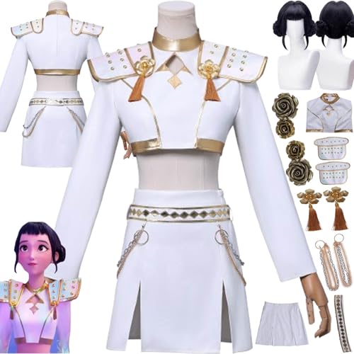 Anime Charakter Zoe Wei? Cosplay Kostüm Outfit Rumi Mira Rollenspiel Uniform Komplettes Set Halloween Party Karneval Dress Up Anzug mit Perücke Kopfschmuck für Frauen Anime Charakter Zoe Wei? Cosplay Kostüm Outfit Rumi Mira Rollenspiel Uniform Komplettes Set Halloween Party Karneval Dress Up Anzug mit Perücke Kopfschmuck für Frauen von Generic