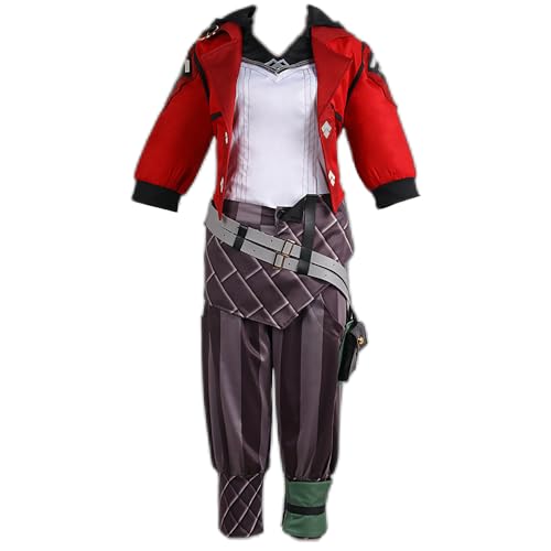 Anime Halloween Cosplay Kostüm Uniform Outfits Für Arcane Violet (Rot,XS) von Generic