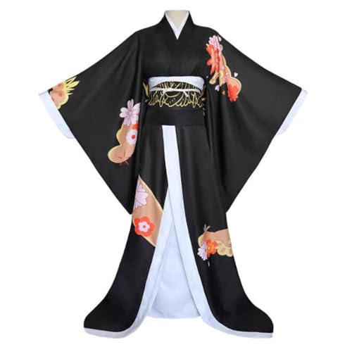 Anime Kibutsuji Muzan Cosplay Kostüm Kimono Kleid Halloween Set Für Halloween Party,Black-M von Generic