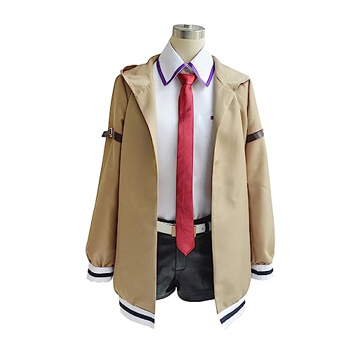 Anime Makise Kurisu Cosplay Kostüm Halloween Weihnachten Party Outfits,S-Set von Generic