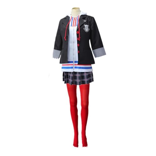 Anime Womens Anne Takamaki Cosplay Kostüm Mantel Kleid Schule Uniform Halloween Kostüme (Black,L) von Generic