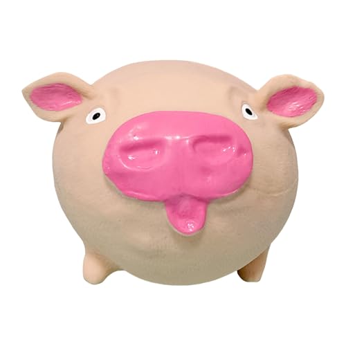 Anti Stress Schwein Quetsch Spielzeug, 930g, TPR-Leder, Schubkastein Schwein Stressball Antistressball Kinder Erwachsene Bälle Antistress Ball Quetschball Knautschball Knetball Wutball (Beige) von Generic