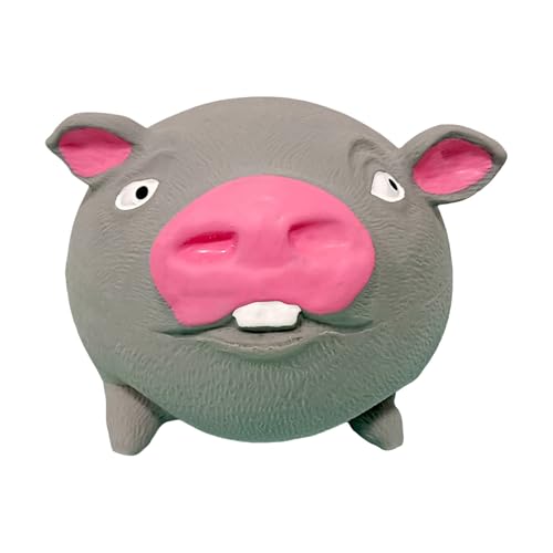 Anti Stress Schwein Quetsch Spielzeug, 930g, TPR-Leder, Schubkastein Schwein Stressball Antistressball Kinder Erwachsene Bälle Antistress Ball Quetschball Knautschball Knetball Wutball (Grau) von Generic