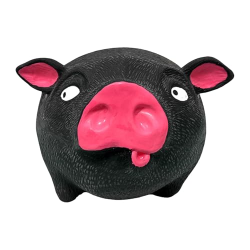 Anti Stress Schwein Quetsch Spielzeug, 930g, TPR-Leder, Schubkastein Schwein Stressball Antistressball Kinder Erwachsene Bälle Antistress Ball Quetschball Knautschball Knetball Wutball (Schwarz) von Generic