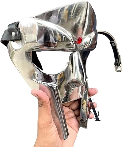 Antique House Craft Medieval Gladiator MF Doom Maske Helm Halloween Requisite Cosplay Kostüm Zubehör Sammler Cooles Geburtstags- Weihnachtsgeschenk für Rollenspiele Theater Spielen von Generic