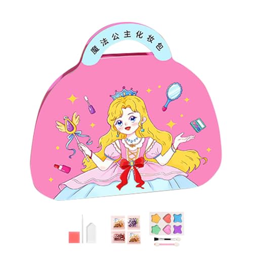 Anziehspiele, Anziehspiele für Mädchen, Makeup Activity Dress Up Sticker Set, Papierkunst-Bastelsets, Prinzessinnen-Fantasie-Make-up-Set und Anzieh-Stickerbuch für Mädchen ab 5 Jahren von Generic