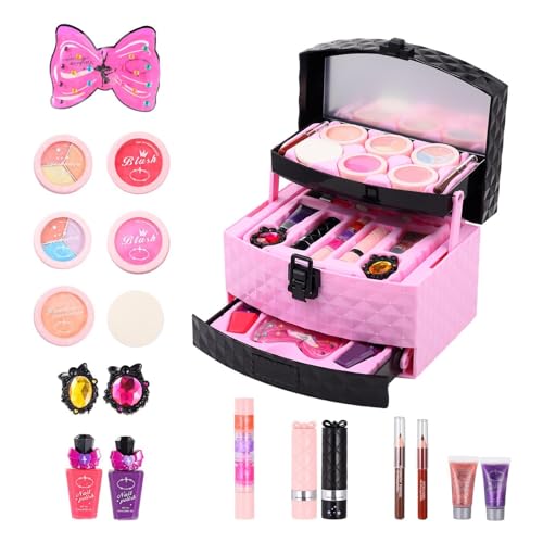 Anziehspielzeug-Make-up – Stellen Sie Sich Kosmetika für die Prinzessin vor, mit Aufbewahrungskoffer | Lern und Lernspielzeug für Zuhause, Kindergarten Partygeschenke, Frühlernzentrum, Belohnungen i von Generic