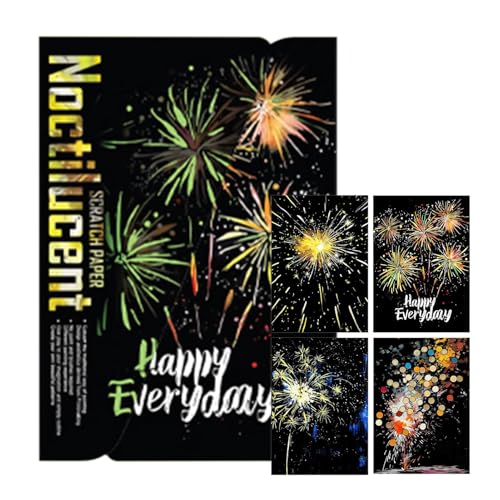 Art Painting Paper – Glow in The Dark Creative Scratch Drawing Sett | A4 Sketching für Handwerk, Lernspielzeug für Mädchen Erwachsene Bastelprojekte Art Painting Paper – Glow in The Dark Creative Scratch Drawing Sett | A4 Sketching für Handwerk, Lernspielzeug für Mädchen Erwachsene Bastelprojekte von Generic