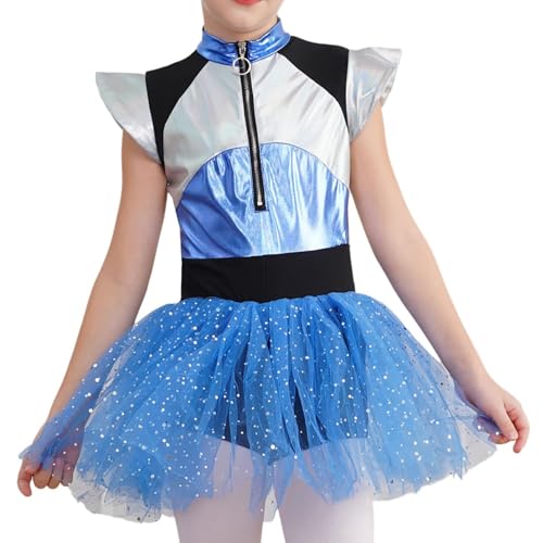 Astronaut Kostüm Mädchen Blau Astronauten Kostüme Kinder Karneval Costume Fasching Space Weltall Raumfahrer Raumanzug Kleid Karnevalskostüm Faschingskostüme von Generic