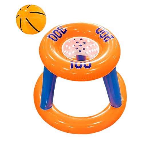 Aufblasbarer Basketballkorb – schwimmendes Spielset, Wasserspielzeug, Wassersport, Basketballreifen für Pool, lustige Spiele, faltbar, hydraulischer Reifen, Aktivität von Generic