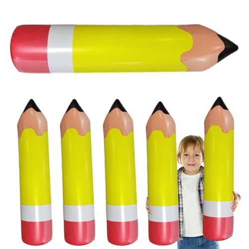 Aufblasbarer Bleistift, aufblasbarer Bleistift - riesiger aufblasbarer Bleistiftballon,Sprengstift für Kinder, Klassenzimmerpreise, Partygeschenke, Abschlusszubehör, Foto-Requisiten von Generic