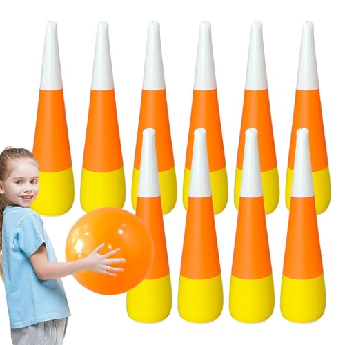 Aufblasbares Bowlingspiel,Aufblasbarer | Bowlingspielzeug für Kinder,Aufblasbares Bowling-Set für drinnen und draußen, Spiele für Kinder, Rasen-Bowling-Spiele mit Bowling-Pins für den Sporthof von Generic