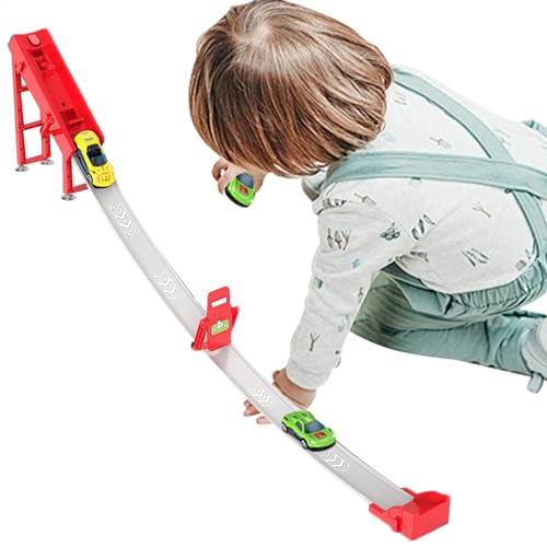 Auto Rampenspielzeug - Bildungsspielzeug Für Bildungsauto, Rennstrecke | Catapult Track Toy Mit 2 Miini -Auto, Interaktive Rennwagenstrecke, Lernfahrzeugspielset Zum Unterhaltsamen Lernen, von Generic