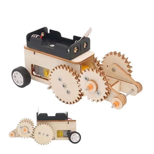 Autoset mit Vorbau, wissenschaftliches Projektauto, 3D-Puzzle aus Holz, Zahnraddesign, Aktivitätstechnik-Set, wissenschaftliches Projekt-Set, -Spielzeuge für Kinder und von Generic