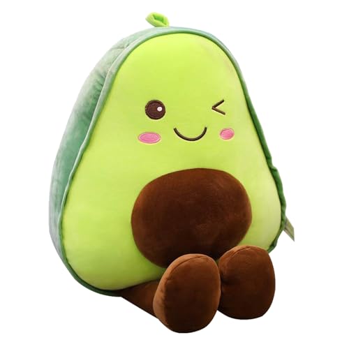 Avocado Kissen 30CM,Kuscheltier Avocado,Kissen Stofftiere Kinder,Avocado Plüschtier, Avocado-Plüsch-Puppe, Avocado Umarmungskissen Geschenk für Kindergeburtstag Jungen und Mädchen von Generic