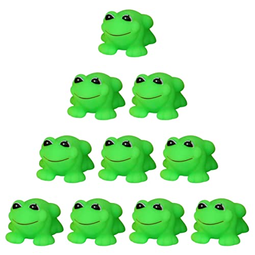 Baby Bad Spielzeug 10pcs lustige Squeak Frosch Gummi Badewanne Spielzeug Mini süßer Frosch Dusche Bad Buddy Squirter schwimmend Spielzeug für Kleinkinder Kinder. von Generic