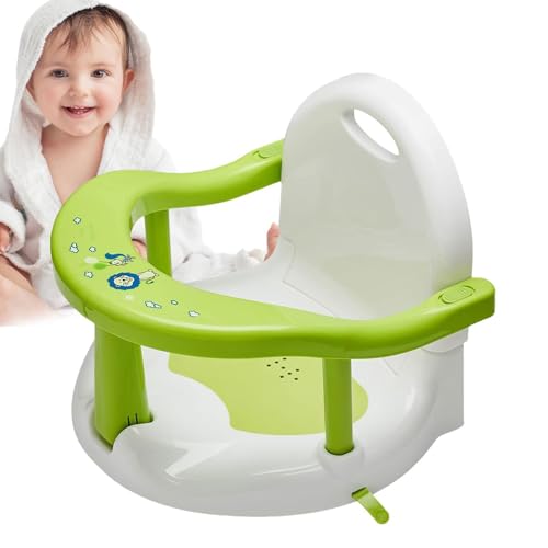 Baby-Badewannenstuhl mit leistungsstarken Saugnäpfen – Baby-Badewannensitz, Faltbarer Baby-Badesitz | Rutschfester Baby-Badestuhl, Baby-Bidet-Badesitz, niedlich geformter, umlaufender Baby-Badesitz von Generic